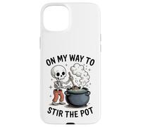 Chaudron Squelette Humoristique on My Way to Stir The Pot Coque pour iPhone 15 Plus