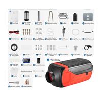 Chauffage à air diesel, télécommande, fonctionnement silencieux, LCD rouge 5KW