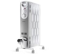 Chauffage à bain d'huile - ORSO - 2000W - Blanc - Silencieux - Mobile