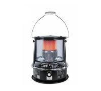 Chauffage à convection au kérosène portatif de camping avec cheminée en verre résistant aux hautes températures, sac rangement(Black)