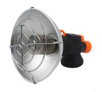 Chauffage à gaz d'extérieur portable en acier inoxydable pour camping et hiver, niveau de chauffage compact sans réservoir de gaz avec couvercle de sécurité pour chauffer et allumer des bougies en