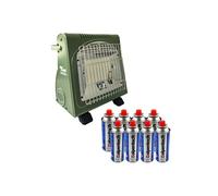 Chauffage à gaz portable 1700W Céramique + 8 Cartouches gaz Thermocouple ODS Intérieur et Extérieur ALPEN