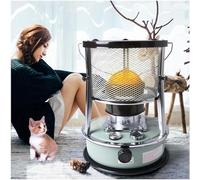 Chauffage à mèche de camping, chauffage au kérosène, cuisinière à convection, tente d'urgence, brûleur radiant, chauffage surround à 360 °, facile à utiliser, vert, 4,6 l