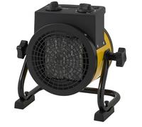 Aérotherme en céramique, radiateur électrique, 2 niveaux, radiateurs orientables, radiateur radiant, thermostat réglable, poignée de transport, protection contre la surchauffe, LxlxH 24x13,5x25 cm