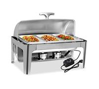 Chauffage alimentaire portable, 9L, chauffe-buffet/serveur, plateau de repas chauffé par plaque chauffante, idéal pour fête, buffet et grands rassemblements, grille simple fenêtre invisible (fenêtre