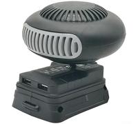Chauffage alimenté par batterie pour outils électriques 18 V 20 V double mode en alliage d'air chaud et froid, chauffage rapide, rotation à 360°, double ports USB, souffleur sans fil portable pour