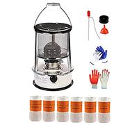 Chauffage au kérosène de terrasse 4,6 L/6 L Poêle à kérosène à convection Chauffage à mèche d'urgence Brûleur mobile Flamme réglable pour camping en plein air Tente de pique-nique Fête de Noël