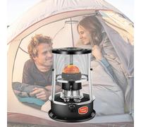 Chauffage au kérosène poêle Non électrique chauffage de Camping Durable chauffage efficace 9000 BTU/H chauffage à l'huile à Convection sans fumée(Black)