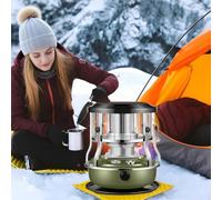 Chauffage au kérosène portable 9000 BTU, chauffage radiant, sans fil, 4,5 L, for la maison, le garage, le camping, la chasse et la cuisine.(Green,Single Oven)