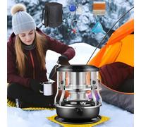 Chauffage au kérosène portable 9000 BTU, chauffage radiant, sans fil, 4,5 L, for la maison, le garage, le camping, la chasse et la cuisine.(Black,Full Set)