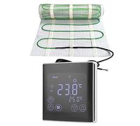 Chauffage au sol électrique 200 W par m² Thermostat WiFi Touch Noir Technologie Twin JWS Différentes tailles (m²) : 2,5 m²