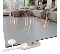 Chauffage au sol radiant infrarouge avec télécommande, température réglable et économie d'énergie Tapis chauffant pour tapis de salon, tapis chauffant sous le bureau(120 * 150cm)