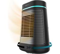 Chauffage céramique tour noir 1500 W écran LED