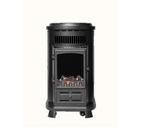 FAVEX - Chauffage d'appoint à gaz Belfort - Prêt à l'emploi livré avec tuyau et détendeur - Infrableu effet feu de cheminée - 6 puissances de chauffe Thermostat - Jusqu'à 40 m² - Noir