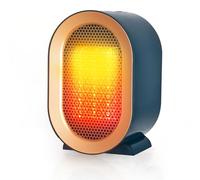 Chauffage d'appoint, 1200W Radiateur Soufflant à Éco, Chauffage Electrique Céramique PTC, 2 Modes, Protection Anti-Basculement et Anti surchauffe pour Bureau, Maison Bleu