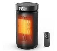 Chauffage d'appoint,1500W Radiateur Electrique Soufflant Economique avec Thermostat&Télécommande,4 Modes Radiateur Soufflant Salle de Bain,Minuterie 1-12H,70°Oscillation,Chauffage Soufflant Silencieux