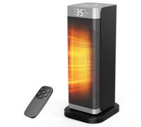 Chauffage d'appoint, 2000W PTC Chauffage D'appoint Economique Silencieux | 3 Niveaux,Mode ECO,Minuterie 12H,Oscillation 70°,Faible Bruit,Télécommande,Protection contre Basculement/Surchauff