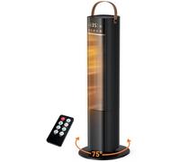 Chauffage d'Appoint, 2000W PTC Chauffage Electrique, Oscillant à 75°, 3 Modes, Minuterie 24H, Télécommande, Protection contre Basculement/Surchauffe, Radiateur Soufflant pour Chambre, Salon, Bureau