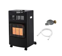 Chauffage d'appoint à gaz Göteborg - FAVEX - Livré avec tuyau et détendeur - Housse de protection - Intérieur - Infrarouge - 40 m² - Noir Noir