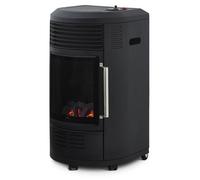 Chauffage d'appoint à gaz Volga - FAVEX - Infrableu effet feu de cheminée - 6 puissances de chauffe - Jusqu'à 40 m², Noir