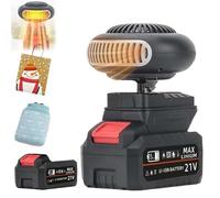 Chauffage D'appoint à Piles, Désembueur Voiture Électrique Portable avec Fonction Anti-basculement, Dégivreur de Voiture Rechargeable pour Tente Intérieure, Chaleur Silencieuse Longue Durée (2 pcs)