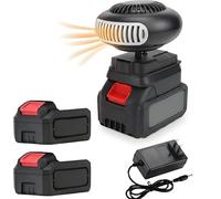 Chauffage D'Appoint Alimenté Par Batterie, Chauffage Voiture Portable Sans Fil,DéGivreur De Pare Brise,Chauffage Soufflant Silencieux,DéGivrage, DéSembueur,Pour Toutes Les Voitures, Camping Cars