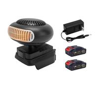 Chauffage D'appoint alimenté par Batterie, Portable Chauffages de Voiture, Chauffage sans fil, Chauffage Rapide, Dégivrage, Désembueur, pour Maison, Bureau, Camping-car, SUV, Bureau