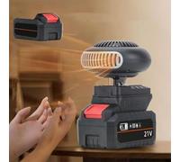 Chauffage D'appoint Alimenté par Batterie Rechargeable, Chauffage Voiture Sans Fil Portable, Dégivrage Rapide Désembueur, pour Camping-car, Maison, Bureau, Atelier (Une batterie)