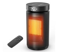 Chauffage d'appoint avec Télécommande, Radiateur Soufflant Silencieux et Économe en Énergie de 1500 W, Chauffage Céramique PTC, Minuterie 12H, Rotation à 70°, Convient à la Maison Comme au Bureau