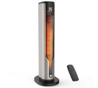 Chauffage d'Appoint Céramique PTC 2000W avec Thermostat, Télécommande, Oscillation 70° - Minuterie 12H, Sécurité Anti-Chute & Surchauffe - Économe en Énergie, Silencieux - Pour Chambre, Salon, Bureau