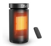 Chauffage d'appoint, Chauffage Electrique Puissant 1500W avec modes éco et Oscillation 70° - Thermostat, minuterie 1-12H, léger et silencieux, sécurité d'arrêt automatique, Chauffage Soufflant