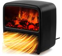 Chauffage D'appoint Economique 1000W 1500W noir Vendos85