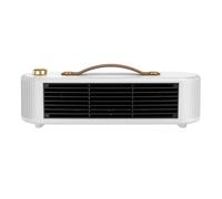 Chauffage d'appoint électrique portable for une utilisation intérieure, petit chauffage écoénergétique à chauffe rapide et au design de cheminée table,Dispositif de réchauffement(blanc)