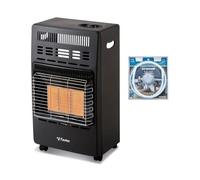 Chauffage d'appoint infrarouge au gaz butane KERN - Allumage par piezo - Surface de chauffe jusqu'a 40 m² - 3 niveaux de puissance