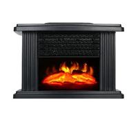 Chauffage d'appoint, Mini cheminée électrique chauffante avec flamme simulée, fonctionnement silencieux, chauffage d'appoint portable et ventilateur, télécommande incluse Pour bureau