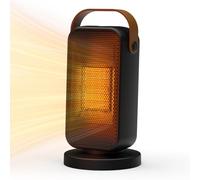 Chauffage d'Appoint Portable 1200W, Fashioz Mini Chauffage Soufflant Economique à Trois Vitesses, Radiateur Electrique Silencieux Contre la Surchauffe, Petit Radiateur pour Chambre, Salon, Bureau