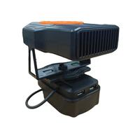 Chauffage d'appoint pour voiture, ventilateur électrique portable, chauffage rapide, dégivrage et désembuage, compact, portable, alimenté par batterie, pour ateliers et dortoirs