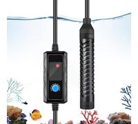 Chauffage d'aquarium - Thermostat d'installation verticale 100 W, thermostat pour eau salée avec ventouses | Pour Betta bassins, tortues, reptiles aquariums d'eau douce et salée avec niveau bas de