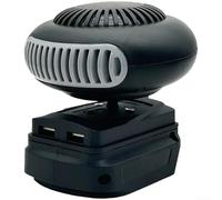 Chauffage de batterie portable compatible avec les outils électriques 18 V 20 V double mode chaud et naturel en alliage d'air chaud et naturel, rotation à 360°, double charge USB, souffleur sans fil
