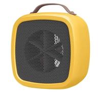 Chauffage de bureau, Mini Chauffage Air Puissant Souffle Chaud Ventilateur Rapide USB Office Heat Bureau Électrique Pour Le Dortoir Étudiant À Domicile,pour l'hiver Énergie Silencieux(Yellow)