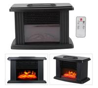 Chauffage de cheminée électrique 1000W, Portable, uniforme rapide, poêle de table électrique avec télécommande