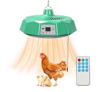 Chauffage de poulailler Smart Chicken Coop - Panneau chauffant radiant - Capteur de température adaptatif intégré - Lampe chauffante intelligente pour poussins - Pour la maison - Chauffage d'animaux