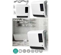 Chauffage de salle de bains NEDIS - 2000W - Thermostat ajustable - 2 Modes de Chauffage - IP22