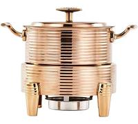 Chauffage de serveur de buffet - Ensemble de casseroles rondes en acier inoxydable, pour la restauration et les fêtes