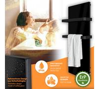 Chauffage De Serviette Sèche-Serviette Radiateur Thermostat WiFi Infrarouge Noir