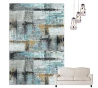 Chauffage de sol radiant infrarouge à température réglable | Tapis de sol chauffant doux et moelleux avec minuterie, chauffe uniforme et conception antidérapante(A,200*400CM)