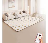 Chauffage de sol radiant infrarouge, tapis chauffant | Tapis de sol chauffant avec minuterie et montée en température rapide, moquette chauffante électrique(B,120x200CM)