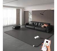 Chauffage de sol radiant infrarouge, tapis chauffant | Tapis de sol chauffant avec minuterie et montée en température rapide, moquette chauffante électrique(A,150x180CM)