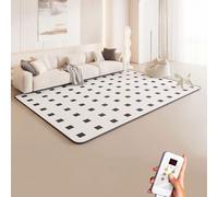 Chauffage de sol radiant infrarouge, tapis chauffant | Tapis de sol chauffant avec minuterie et montée en température rapide, moquette chauffante électrique(C,50x100CM)