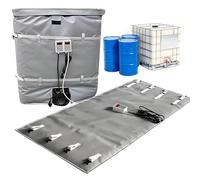 Chauffage de tambour pour réservoir en plastique IBC, couverture chauffante de 1 000 l/275 gallons avec contrôleur de température de 0 à 120 ℃, bande chauffante robuste pour conteneurs fourre-tout